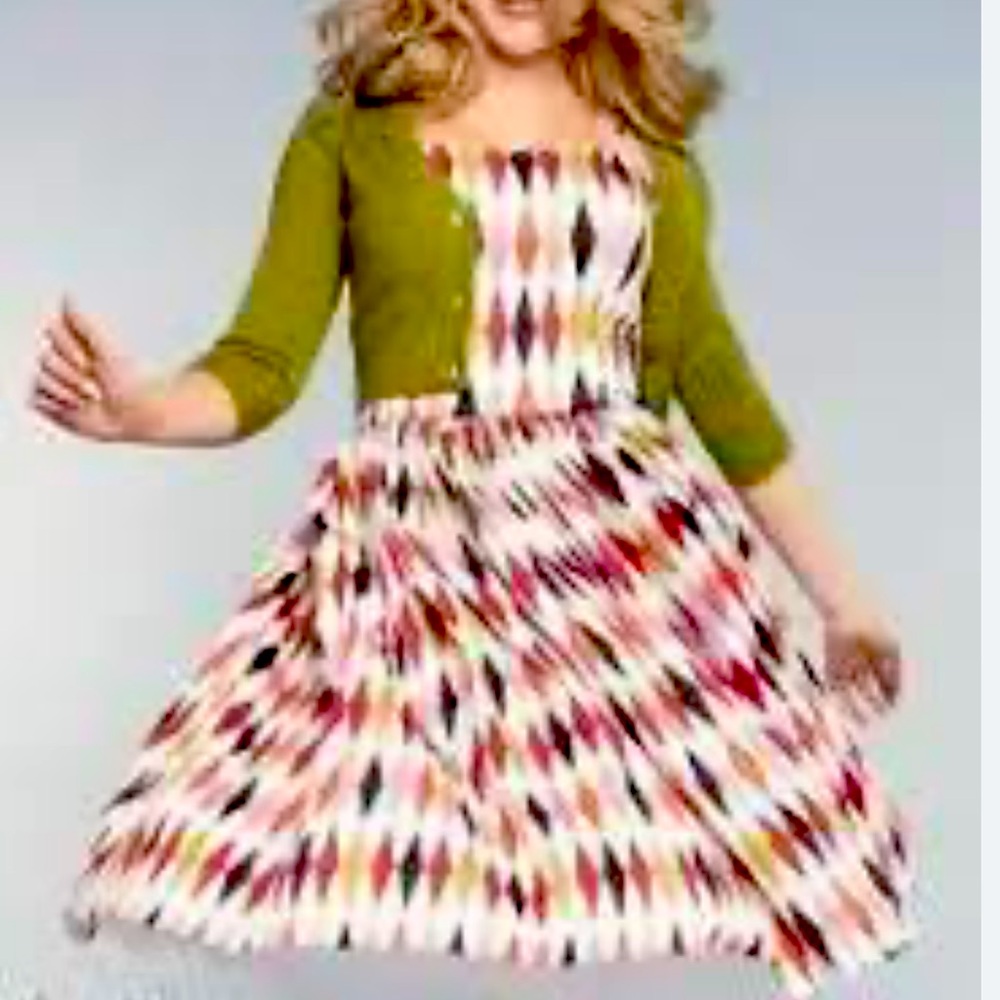 Pinup Couture Harlequin Geometric Patterned Dress - Picture 4 of 14